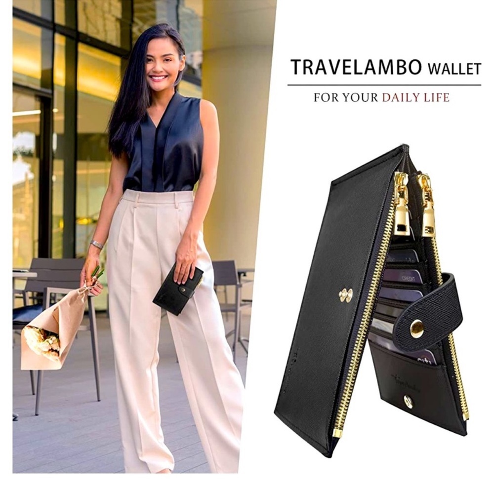 Travelambo Womens Wallet RFID Blocking Bifold Multi Card Case Wallet